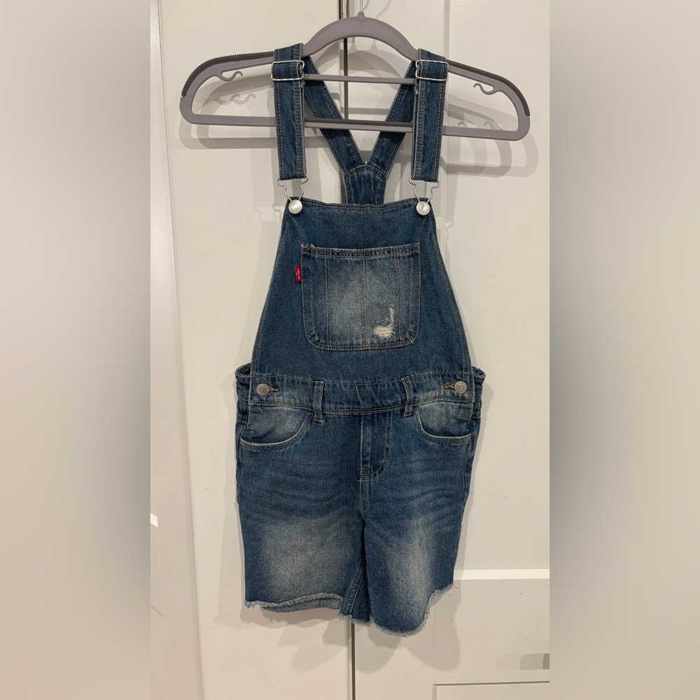 Levi's Classic Blue Denim Overalls.